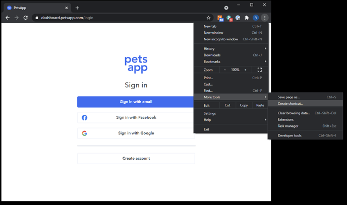 PetsApp Shortcut